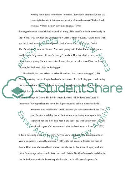 THE BLIND ASSASSIN BOOK BY MAGARET ATWOOD (Book Report)