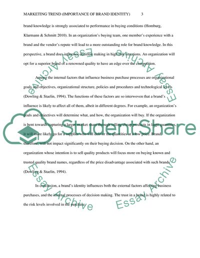 Marketing trend (Importance of brand identity) 2