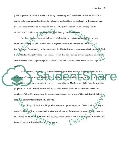 Syncretism in Religious Traditions