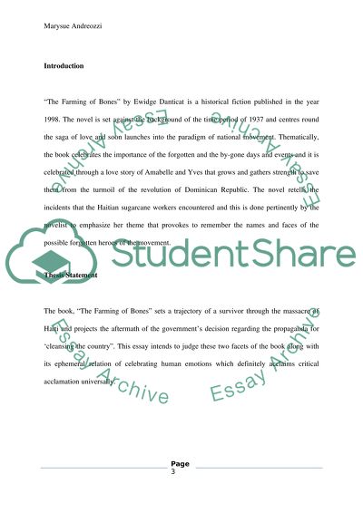 The Farming of Bones by Ewidge Danticat------Critical analysis of the book