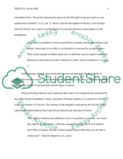 Servius Sulpicius to Cicero