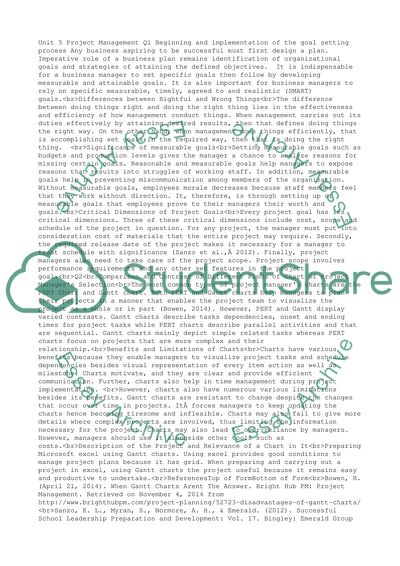 Major Questions in Project Management