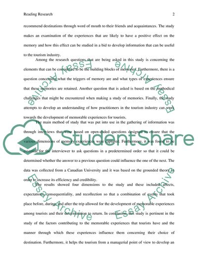 The Essence of Memorable Tourism Experiences