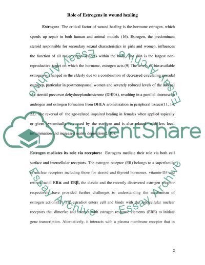 Role of Estrogens in Wound Healing