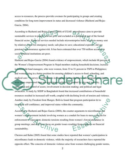 How Micro Credit Empowerment Has Led to Domestic Violence in Intra Households