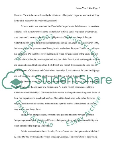 Seven Years War Paper