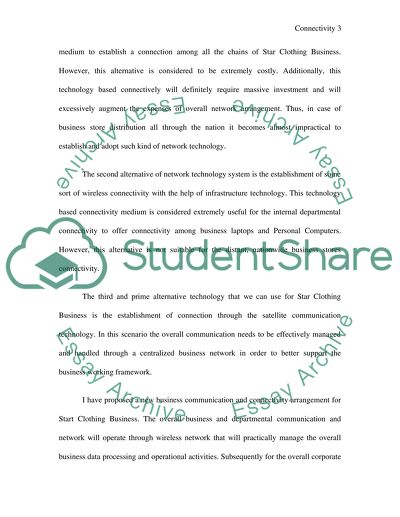 Establishing a New Network at Clothing Corporation