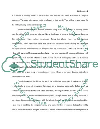 Improving My Writing Skills