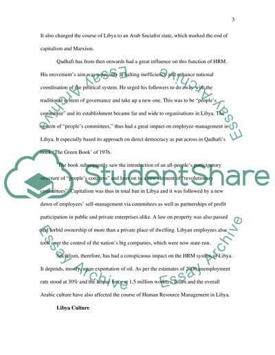 Human Resource Management in Libya