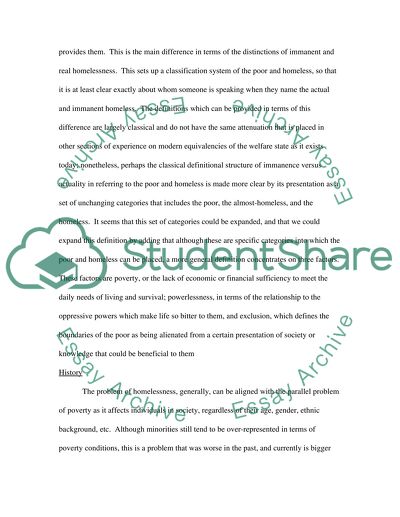 Risk of Becoming Homeless