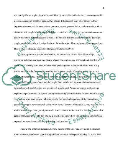 Sociolinguistic Variations