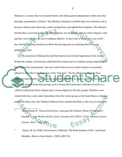 Radical Islam Terrorism in South Asia, Pakistan