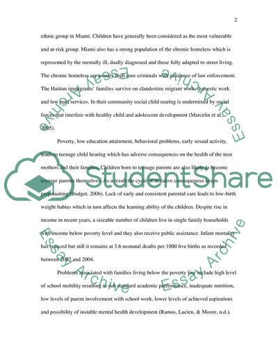 The State and the Impact That Homelessness Has on Children in Miami-Dade