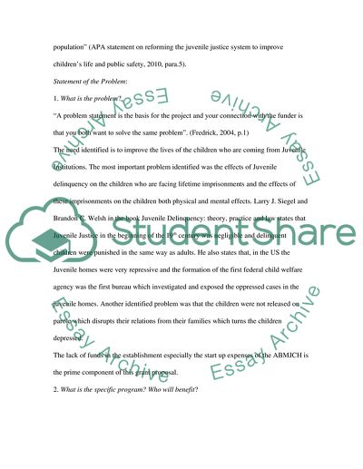 Grant Proposal - ABM Juvenile Care Home