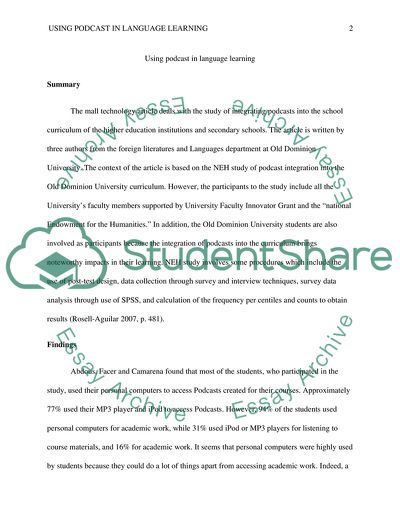 Using Podcast in Language Learning