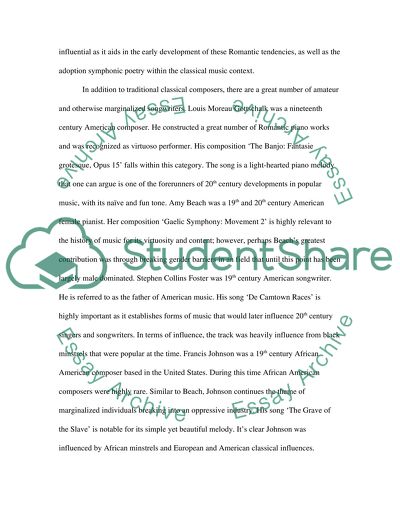 Music From 1750- to the present-broad out line of the most significant