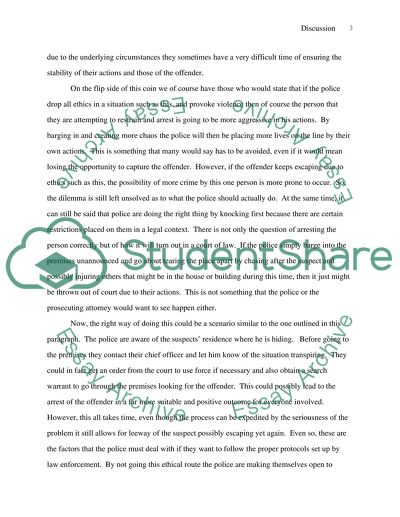 Ethics of Policing:Knocking Before Entering