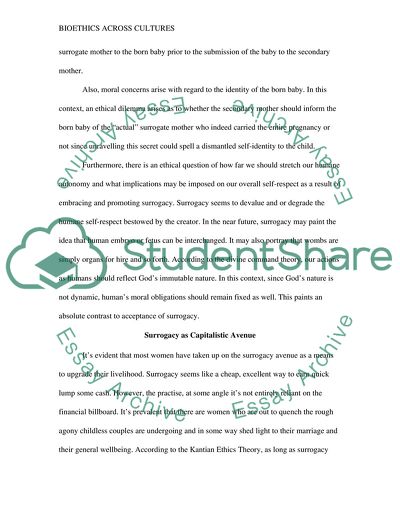 Bioethics across Cultures