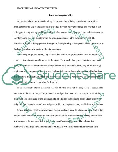 Engineering and Construction: Roles and Responsibilities; Health and Safety Legislation