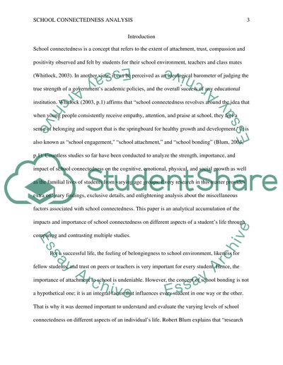 The Importance of School Connectedness