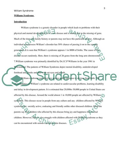 Mental and Physical Effects of William Syndrome