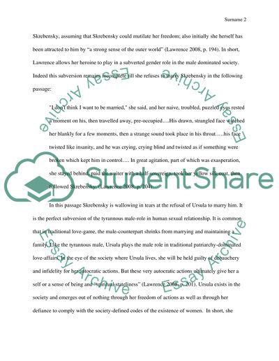 Subversion of Gender and the Birth of a Feminine Self in Rainbow