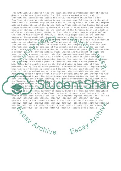 U.S. trade with the European Union