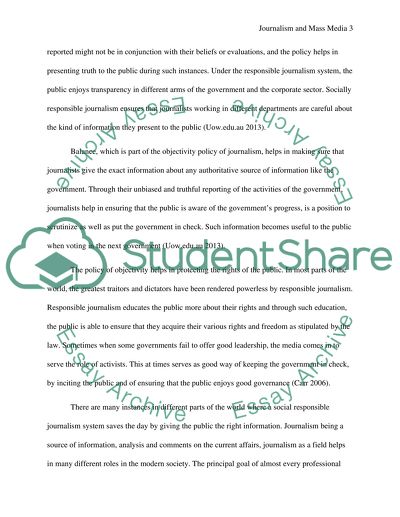 Responsible Journalism System