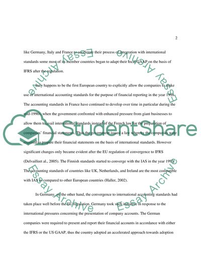 Global accounting standards