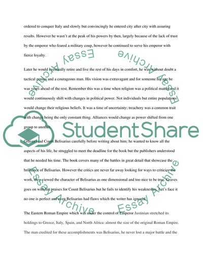 Count Belisarius by Robert Graves