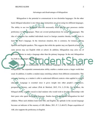 What are the advantages and disadvantages of bilingualism