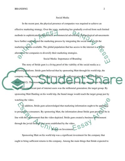 Branding in Social Media