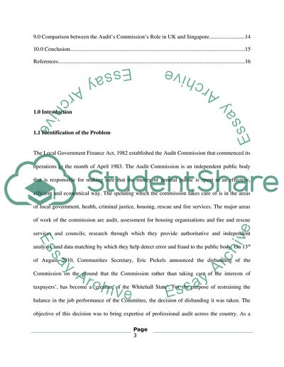 Should the UK Audit Commission Continue to Function