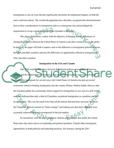 Immigration between the USA and Other Nations