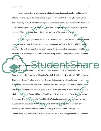 Discussion of the Number of Migrations in the World With Specific Reference to the UK