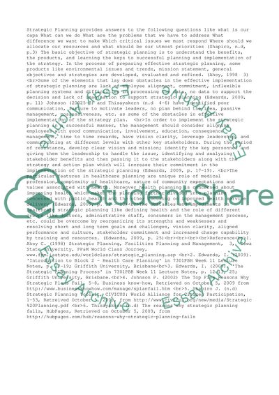 Measures for Proper Strategic Planning in the Healthcare Sector