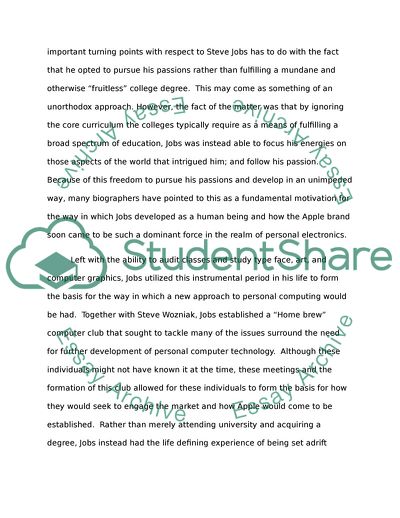 Steve Jobs - A Biographical Discussion of What Made This Business Leader Unique