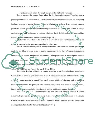 Problems in K-12 Education