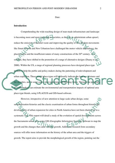 Impacts of the Metropolitan Person of the Rise of the Post-Modern Urban Condition