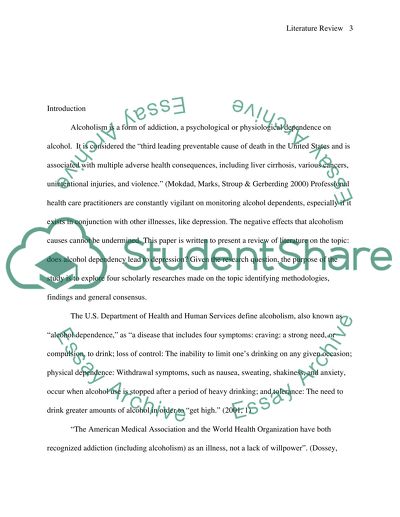 Does Alcohol dependancy lead to depression