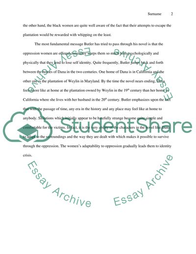 The oppression of women in KINDREDand Identity crises