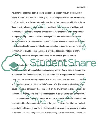 Global Warming: RECENT international movements to address climate change