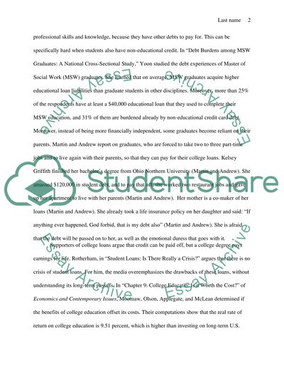 Issues on Graduating with Student Loan