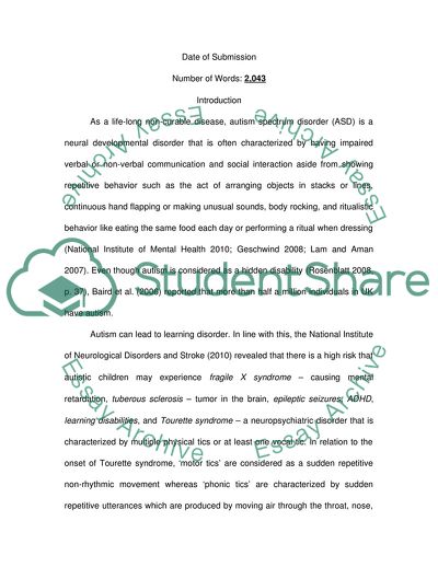 Autism: Speech and Language Therapy