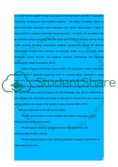 Higher Education in Qatar