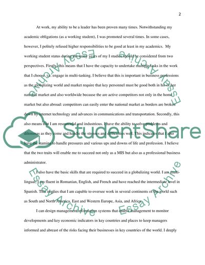 Why I Want to Get the Masters in Business Administration Program of the University of Massachusetts