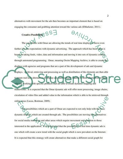 The Concept of Omar Dynamic Displays for Banner Ads