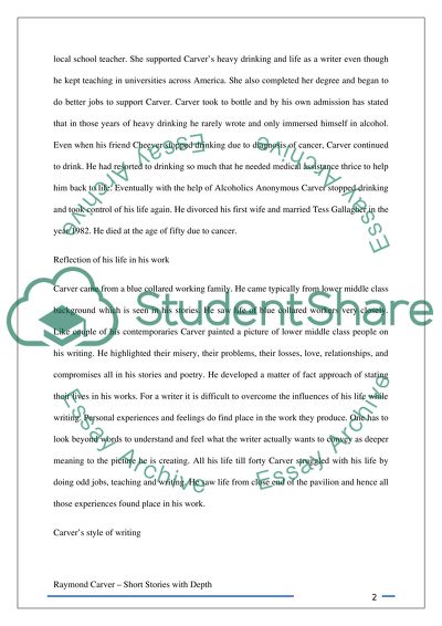 Raymond Carver - Short Stories with Depth