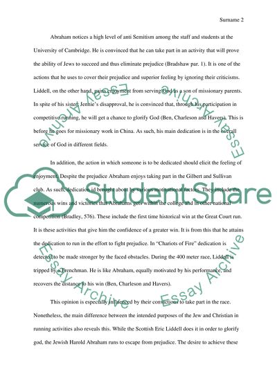 The Theme of Dedication in the Movie Chariots of Fire