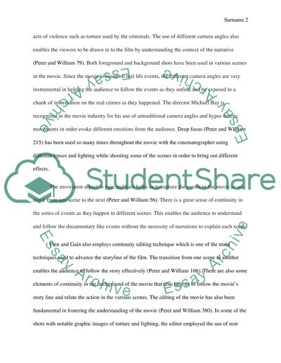 Form and Style in the Movie Pain and Gain